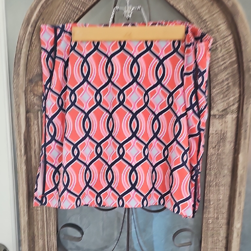 Vibrant Pink and Blue Mini Pencil Skirt for Resort Wear
